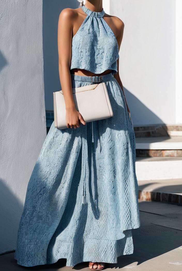 floral print halter bohemian long skirt 113676
