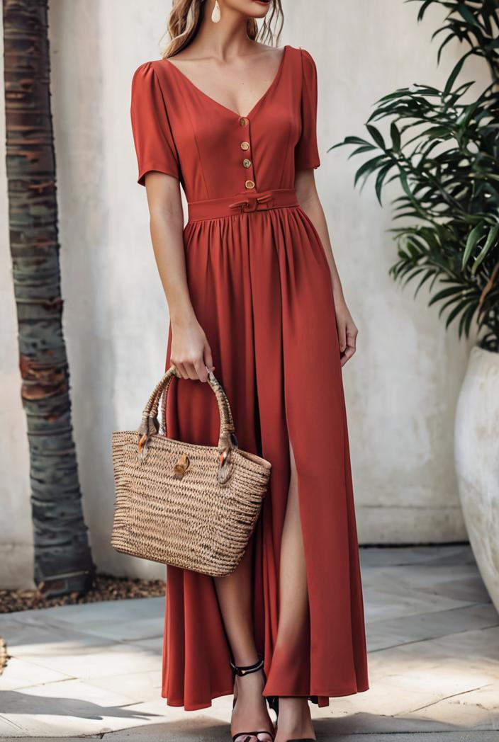 solid halter neck open back sleeveless dress 144234