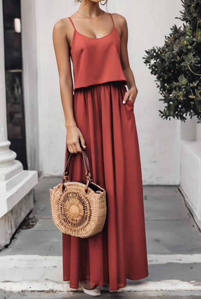 solid halter neck open back sleeveless dress 144239