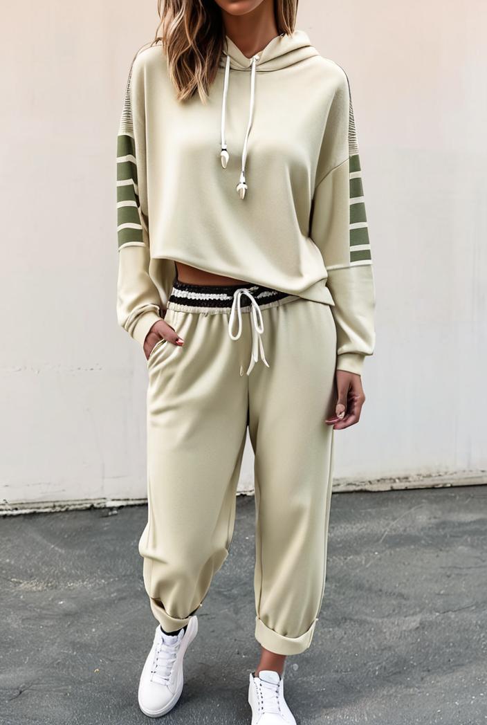2 piece knitted cotton lounge sweatshirt 116915