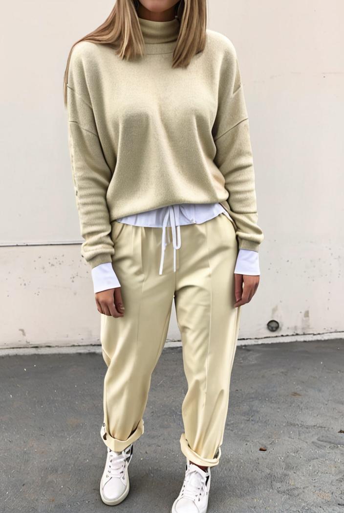 2 piece knitted cotton lounge sweatshirt 116917