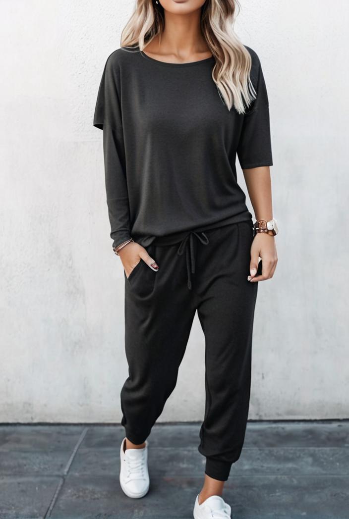 2 piece knitted cotton lounge sweatshirt 139833
