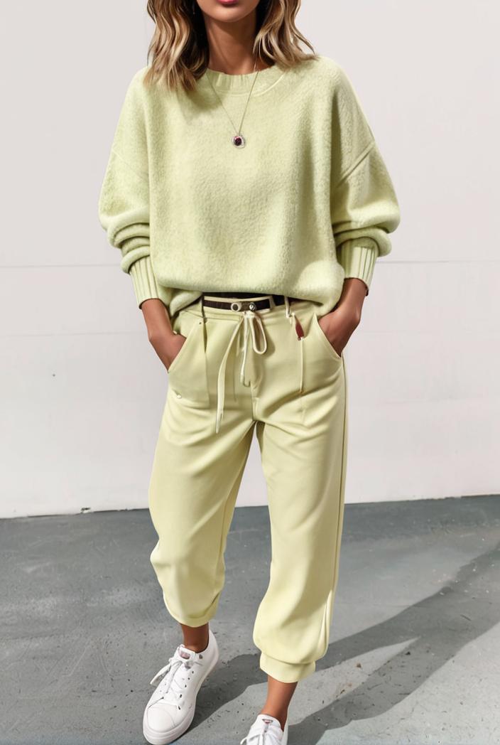 2 piece knitted cotton lounge sweatshirt 139852