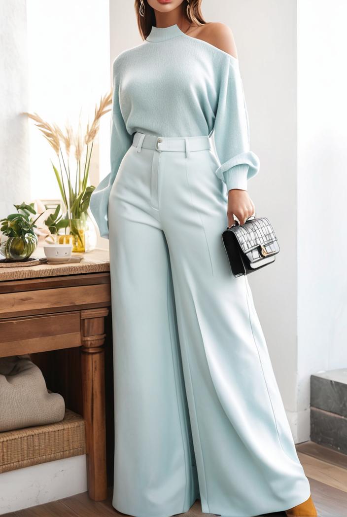 women s jumpsuits long sleeve one shoulder lace up wide leg jumpsuit 146424