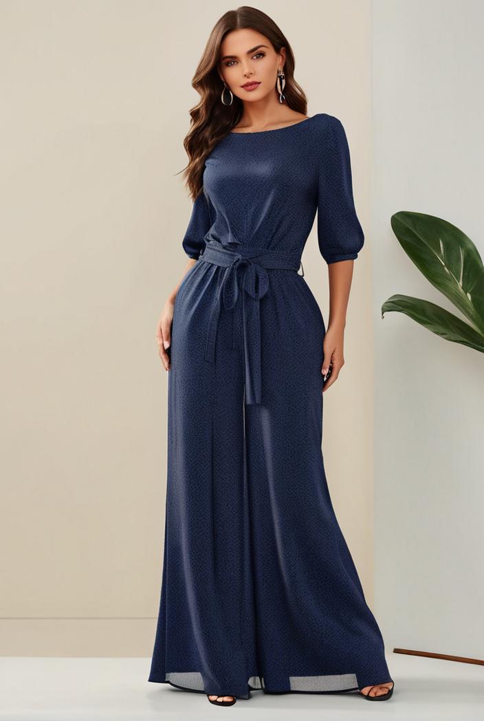3 4 sleeve bodycon plunging back sequin evening dress 149970
