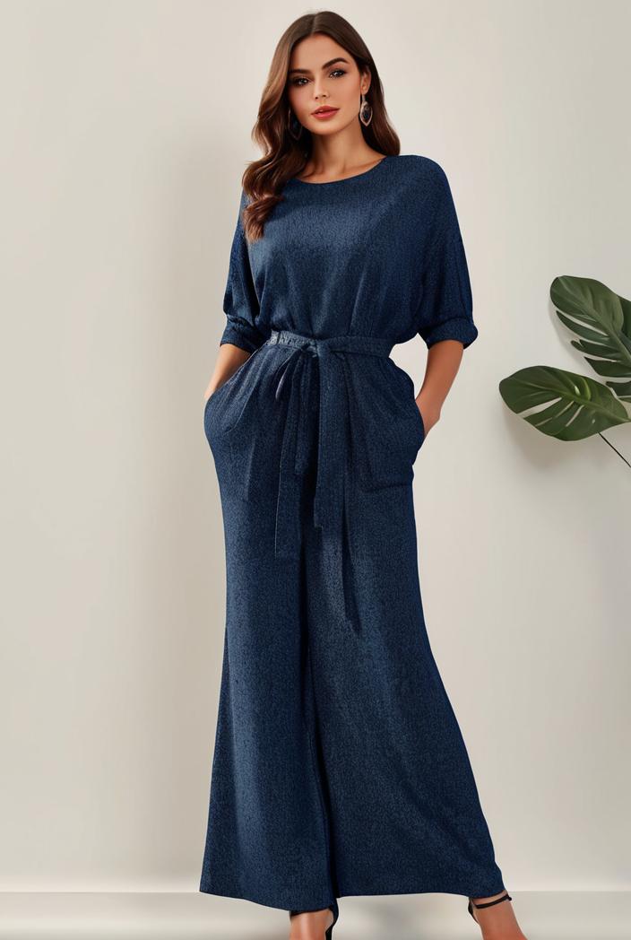 3 4 sleeve bodycon plunging back sequin evening dress 100048