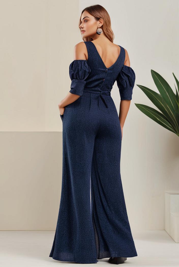 3 4 sleeve bodycon plunging back sequin evening dress 100061