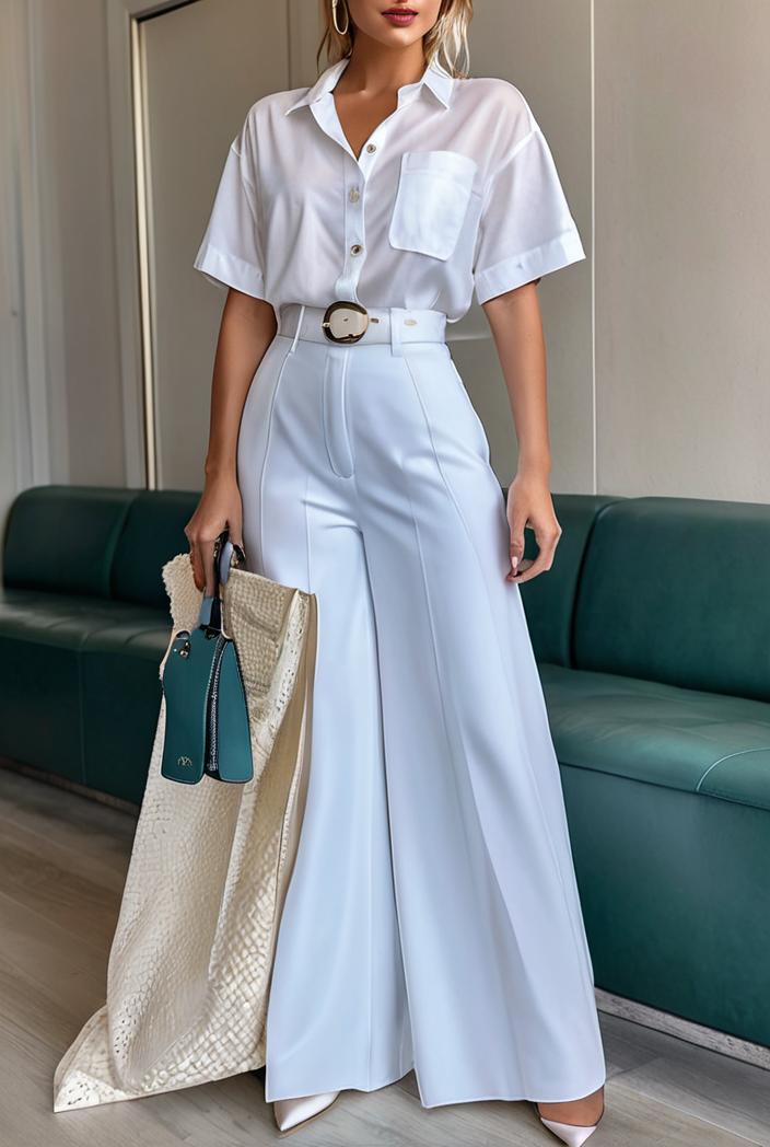 plain puff sleeve buttoned shirt dress 132684