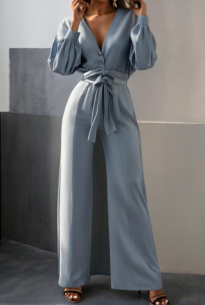 women s sets long sleeve cardigan slim buttoned casual two piece suit 125339