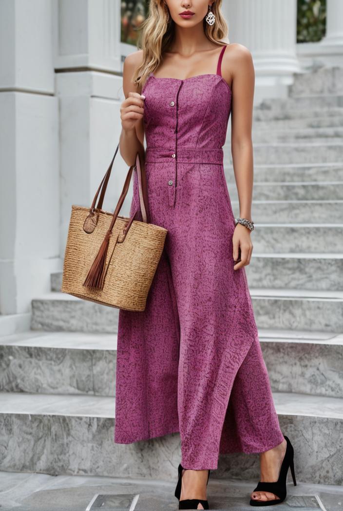 boho print halterneck sleeveless dress 128410