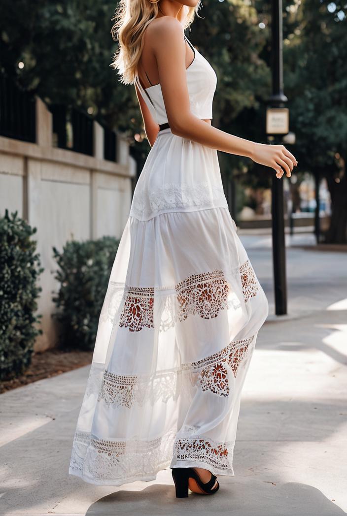 sling belted striped sleeveless dress 102680