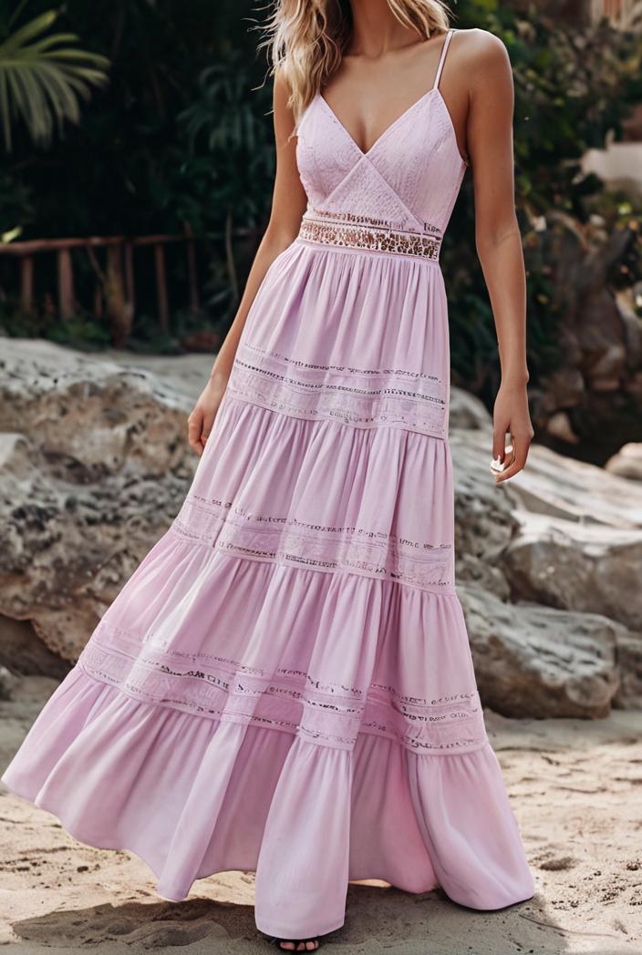 sling belted striped sleeveless dress 102703