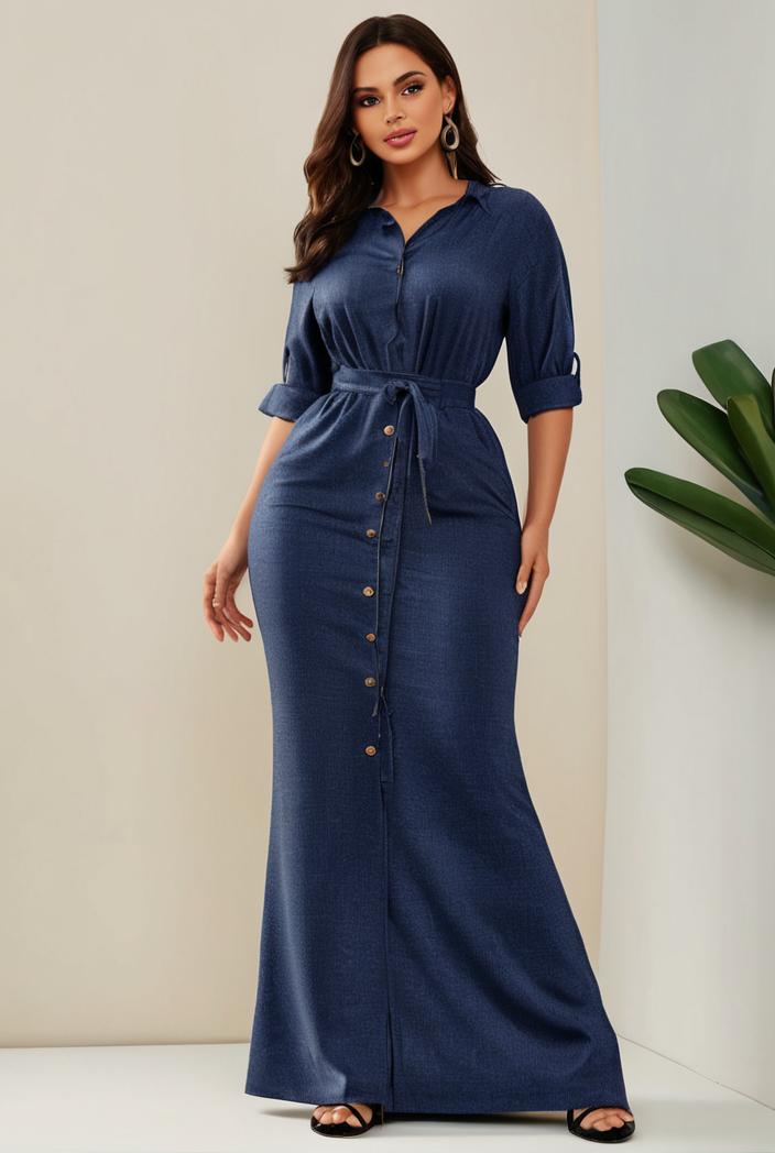 3 4 sleeve bodycon plunging back sequin evening dress 109859