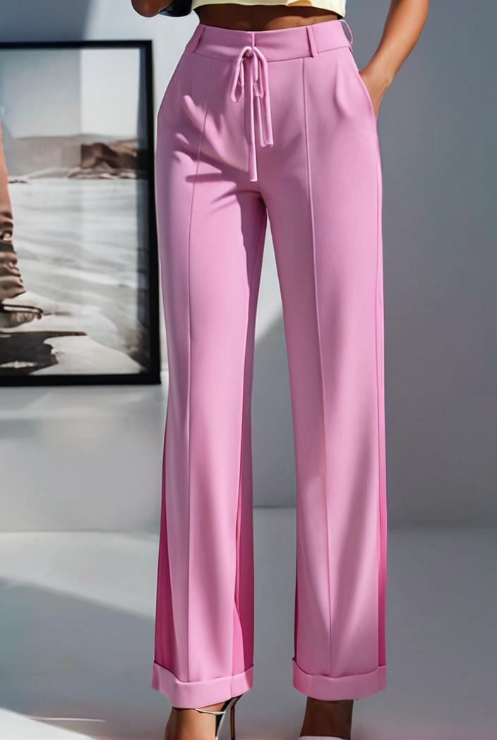 one shoulder crop top mopping pants two piece suit 130463