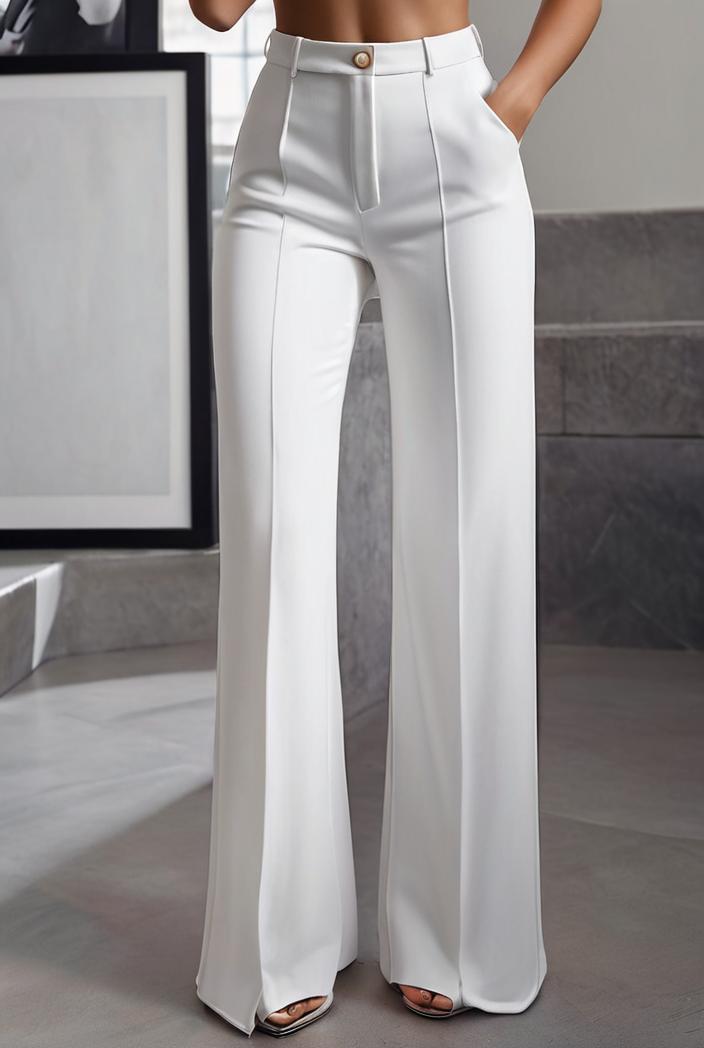 one shoulder crop top mopping pants two piece suit 130469