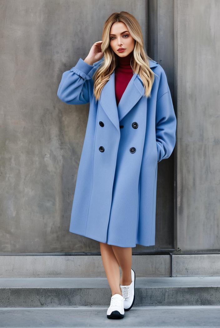 pocket lapel belted long sleeve denim dress 138938
