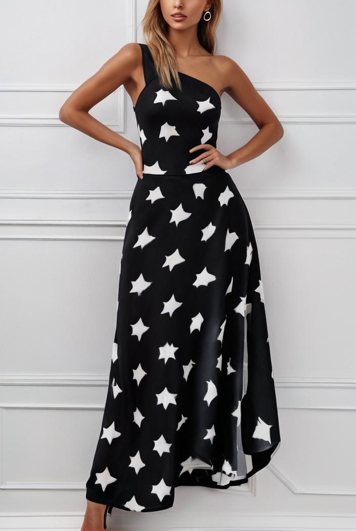 polka dot print halter backless ruched maxi dress 139303
