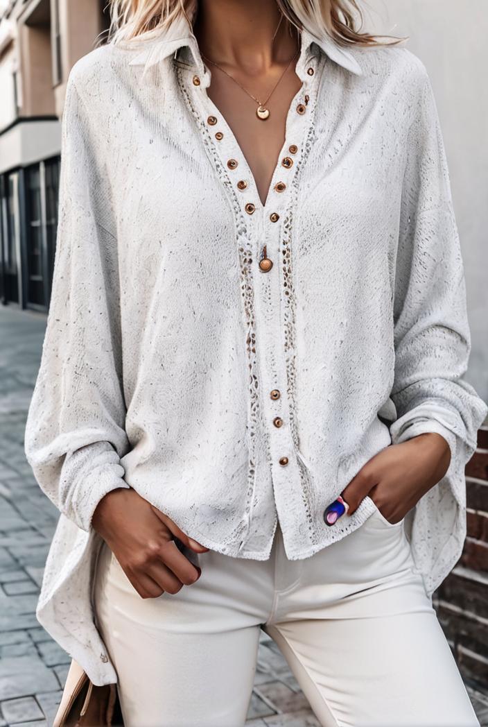 solid v neck long sleeve loose oversized t shirts 104053