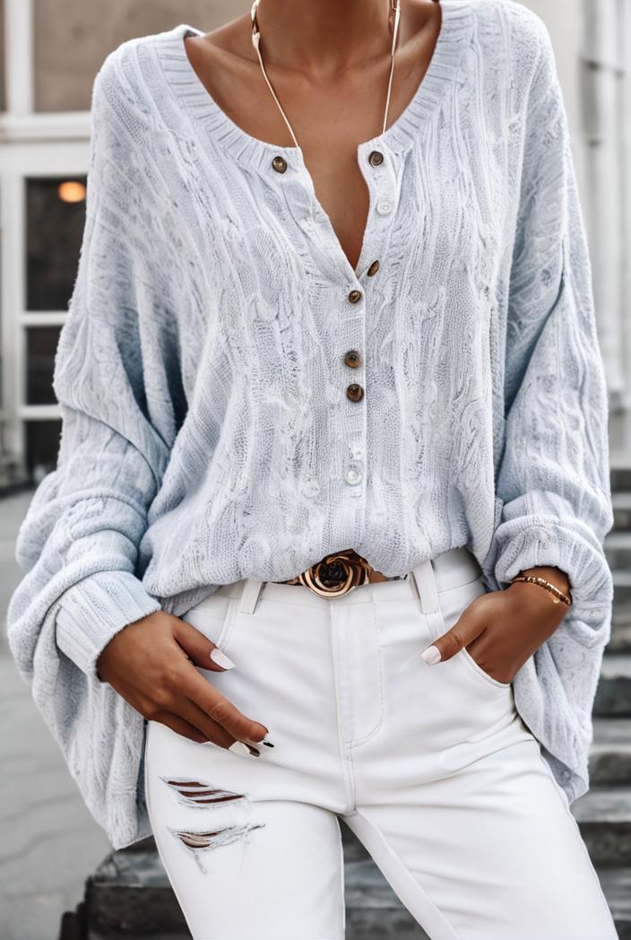 solid v neck long sleeve loose oversized t shirts 104059