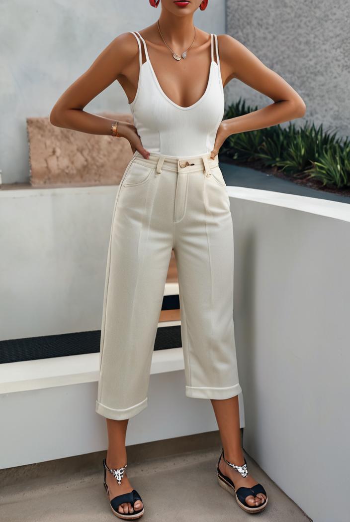 loose round neck sleeveless belted jumpsuit 149563