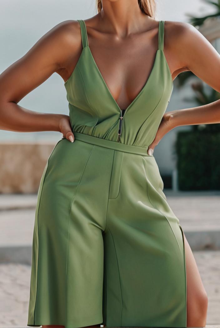 loose round neck sleeveless belted jumpsuit 149609