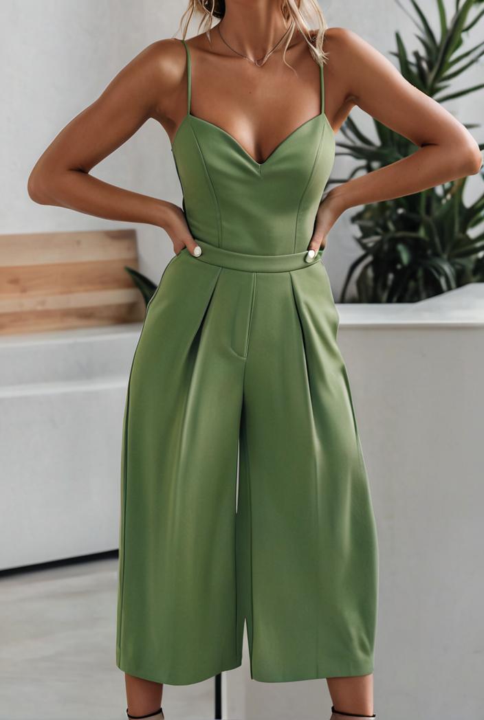 loose round neck sleeveless belted jumpsuit 149616