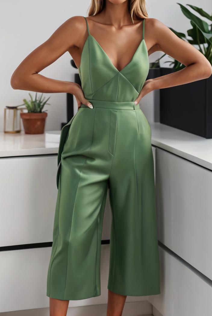 loose round neck sleeveless belted jumpsuit 149618