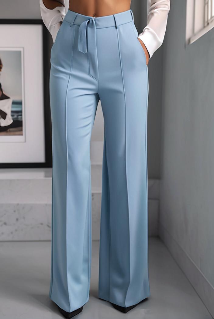 one shoulder crop top mopping pants two piece suit 103358
