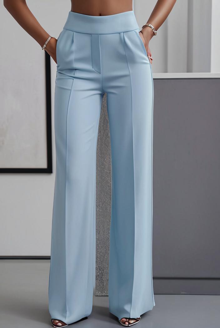 one shoulder crop top mopping pants two piece suit 103359