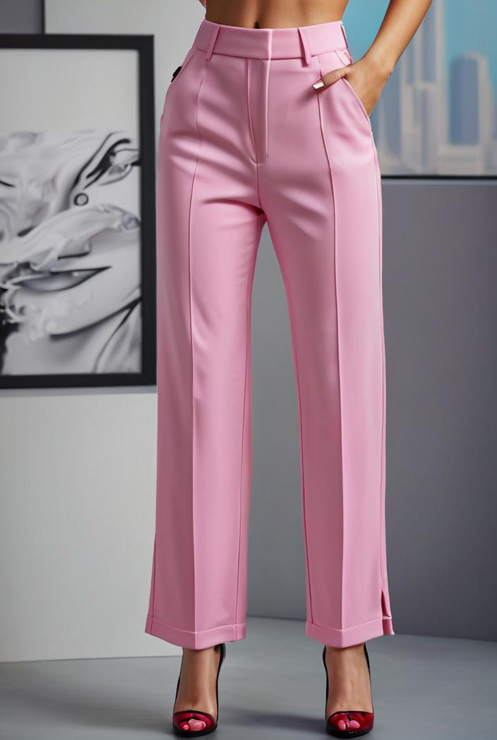 one shoulder crop top mopping pants two piece suit 103376