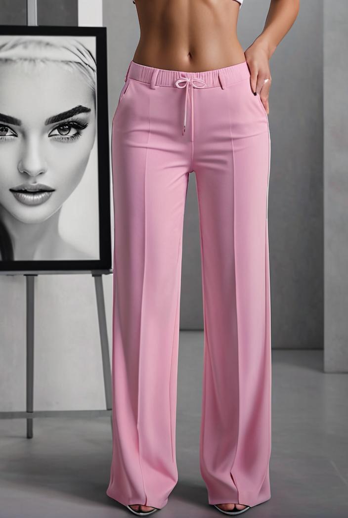 one shoulder crop top mopping pants two piece suit 103378