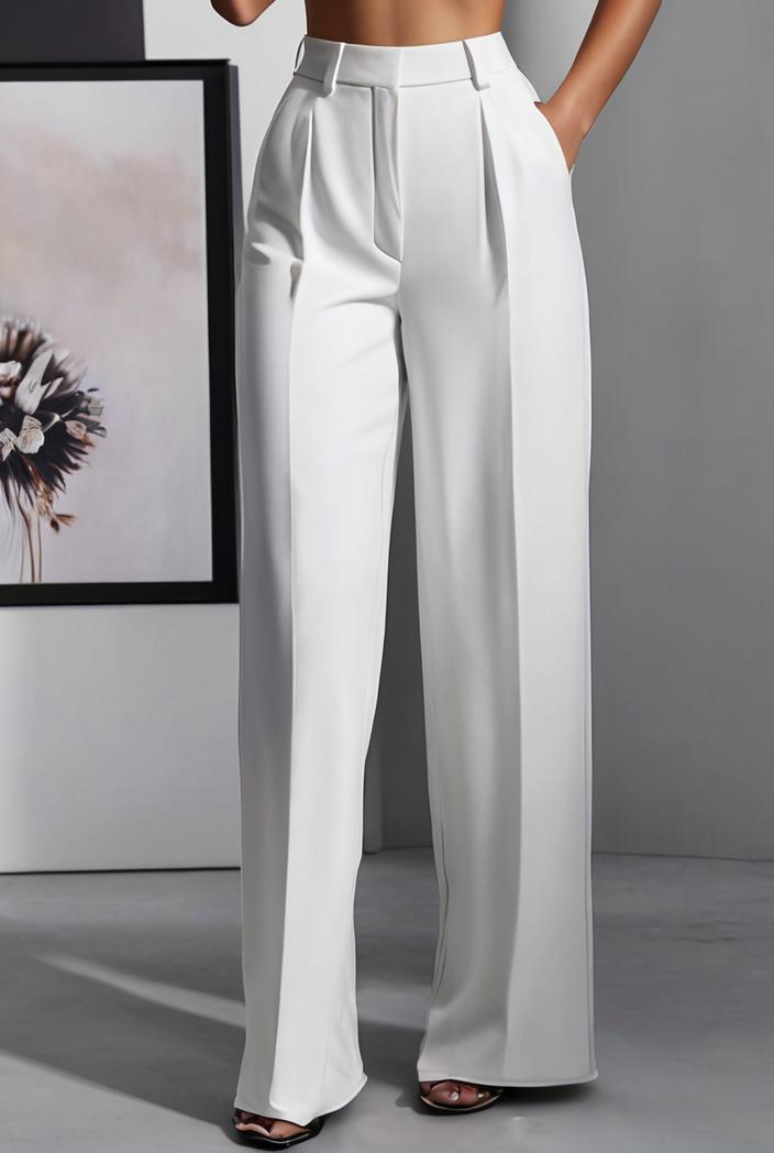 one shoulder crop top mopping pants two piece suit 103380