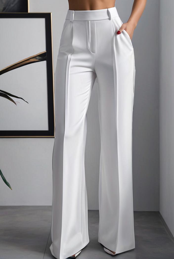 one shoulder crop top mopping pants two piece suit 103385