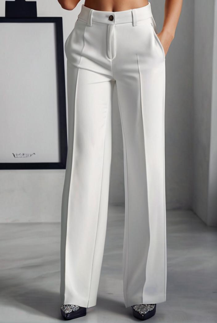 one shoulder crop top mopping pants two piece suit 103384