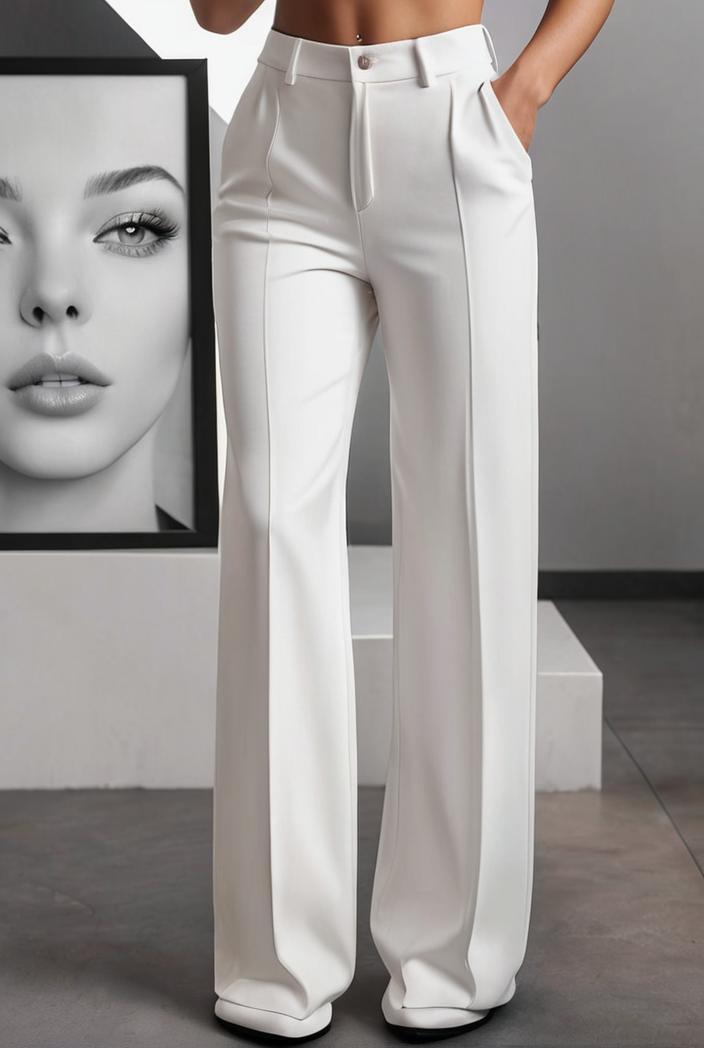 one shoulder crop top mopping pants two piece suit 103386