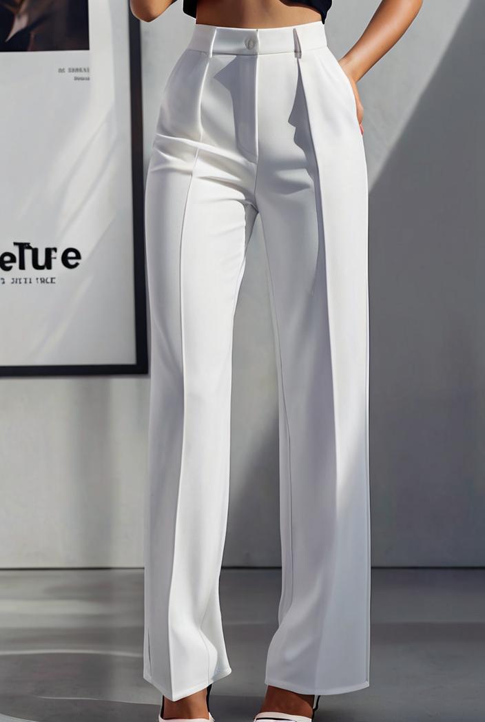 one shoulder crop top mopping pants two piece suit 103389