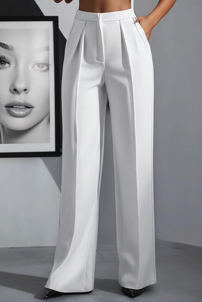 one shoulder crop top mopping pants two piece suit 103390