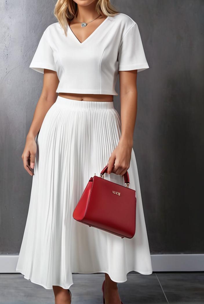 ruffled pleated short sleeve dress 116425