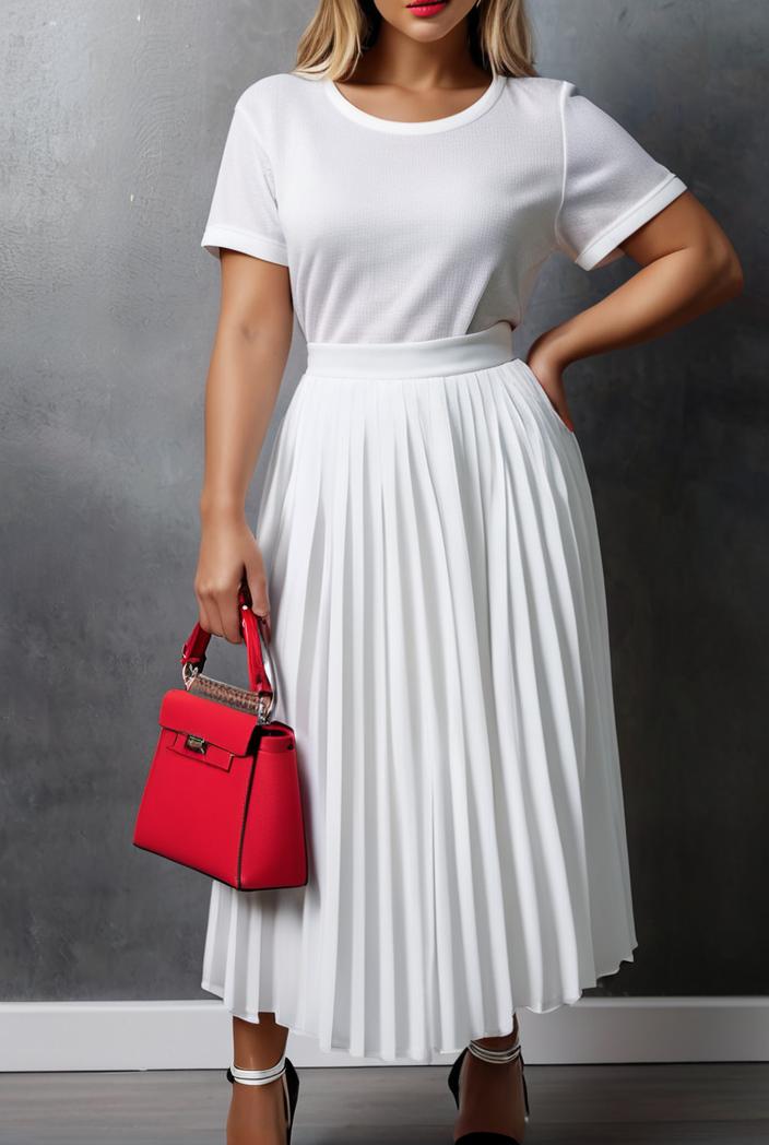 ruffled pleated short sleeve dress 116432
