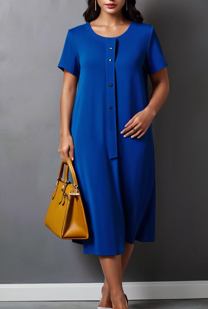 ruffled pleated short sleeve dress 116453