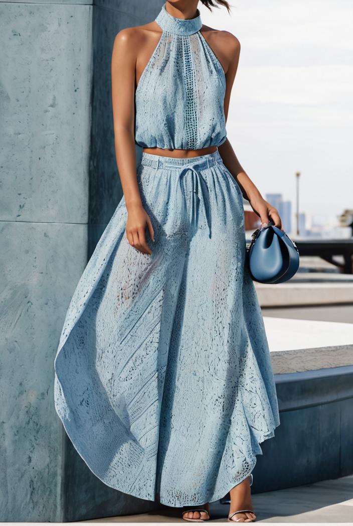 floral print halter bohemian long skirt 135688