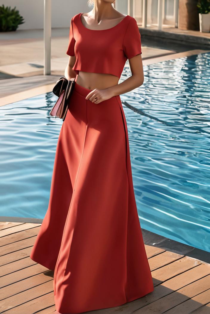 solid halter neck open back sleeveless dress 101760