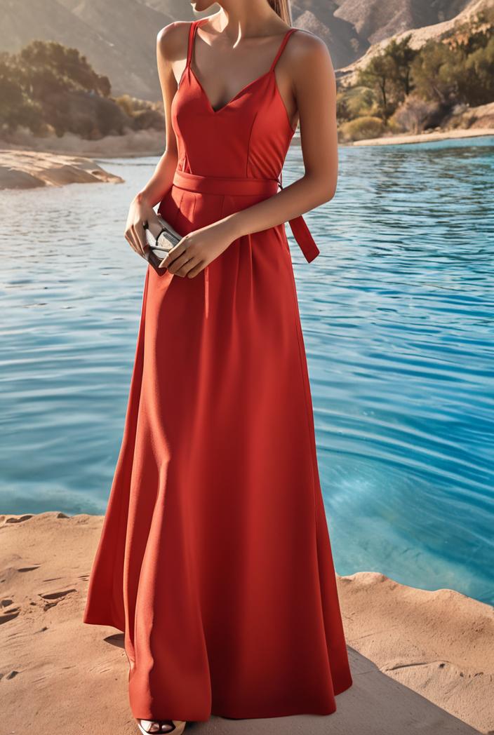 solid halter neck open back sleeveless dress 101765
