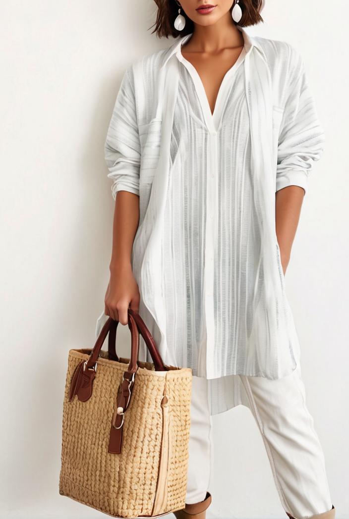 loose solid short sleeve slit dress 149115