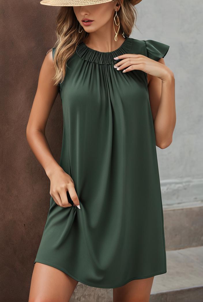 casual fashion loose sleeveless mini dress 103769