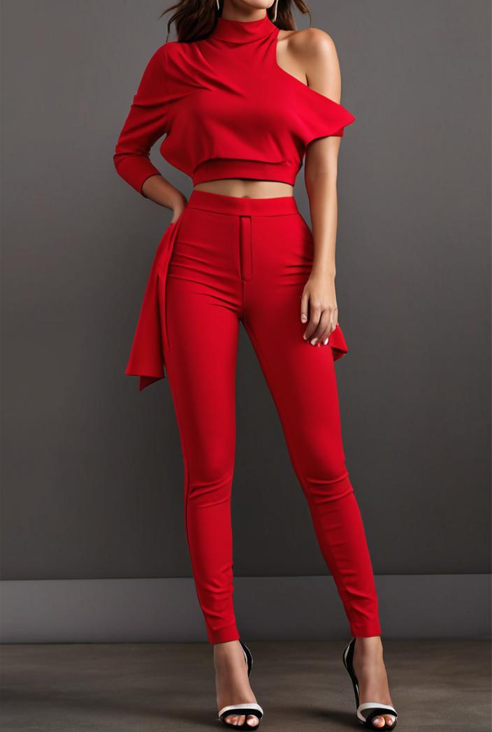 ruffled sleeveless elegant jumpsuit 141064