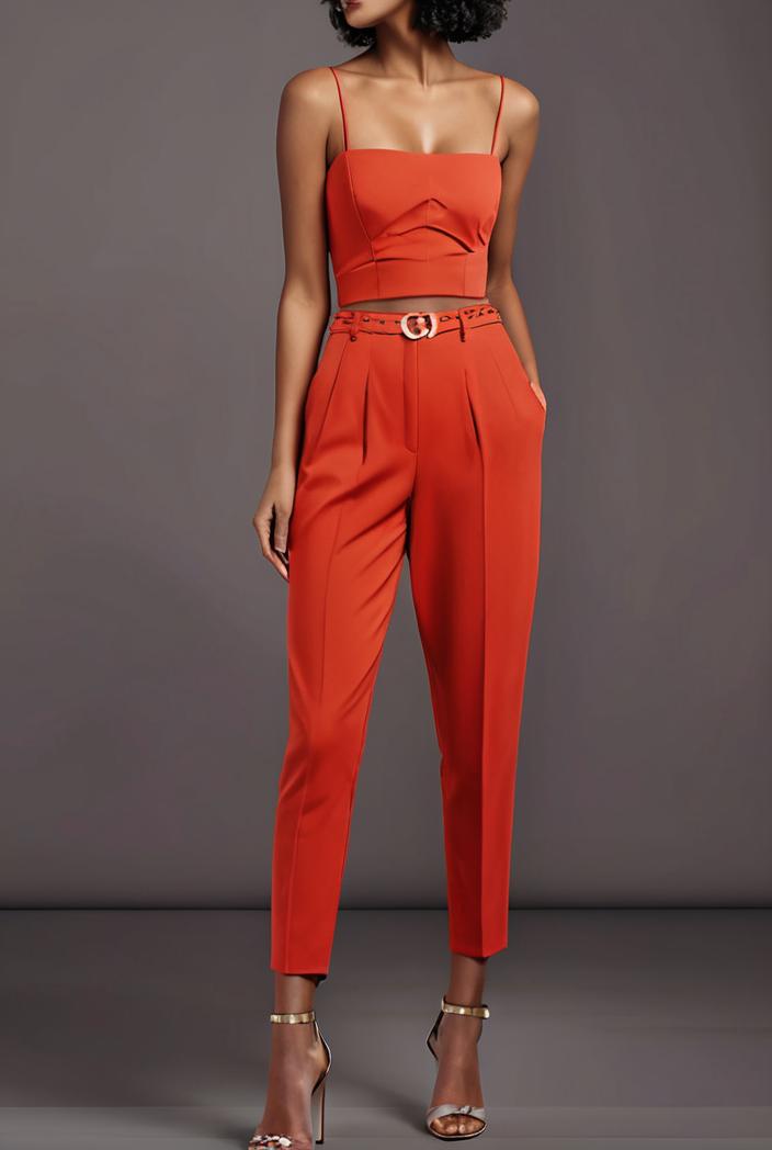 ruffled sleeveless elegant jumpsuit 141078