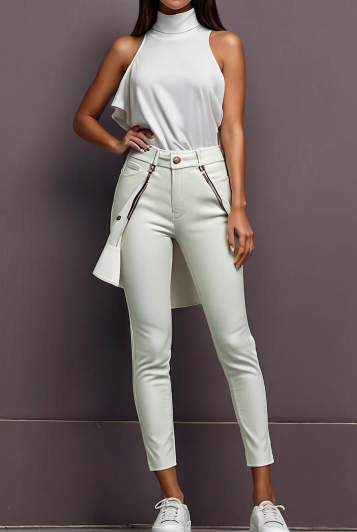 ruffled sleeveless elegant jumpsuit 141117