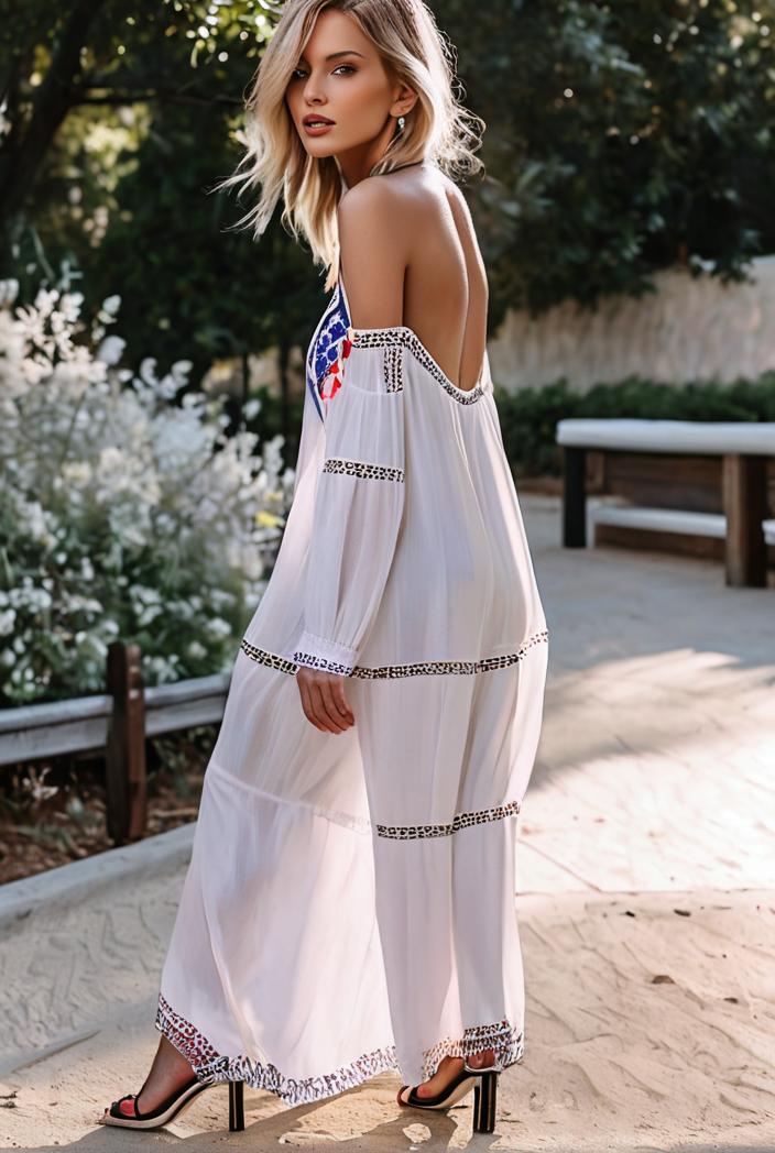 sling belted striped sleeveless dress 148058