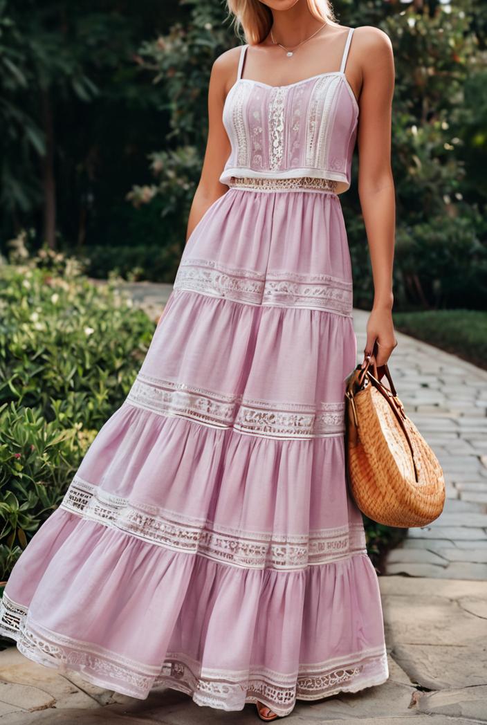 sling belted striped sleeveless dress 148068